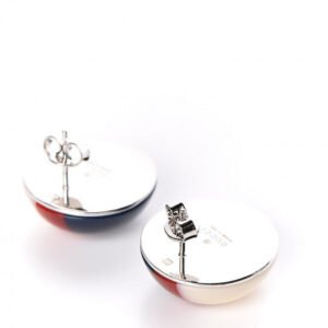 Gucci Sylvie Resin Web Stud Earrings in Blue and Red | AlmaBagz