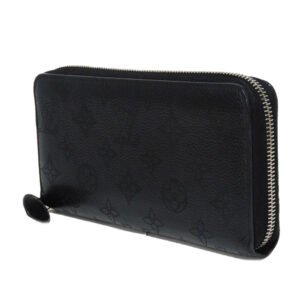 LOUIS VUITTON Long Wallet Purse M61867 Mahina leather (stamped) Noir Monogram Mahina Zippy wallet | AlmaBagz
