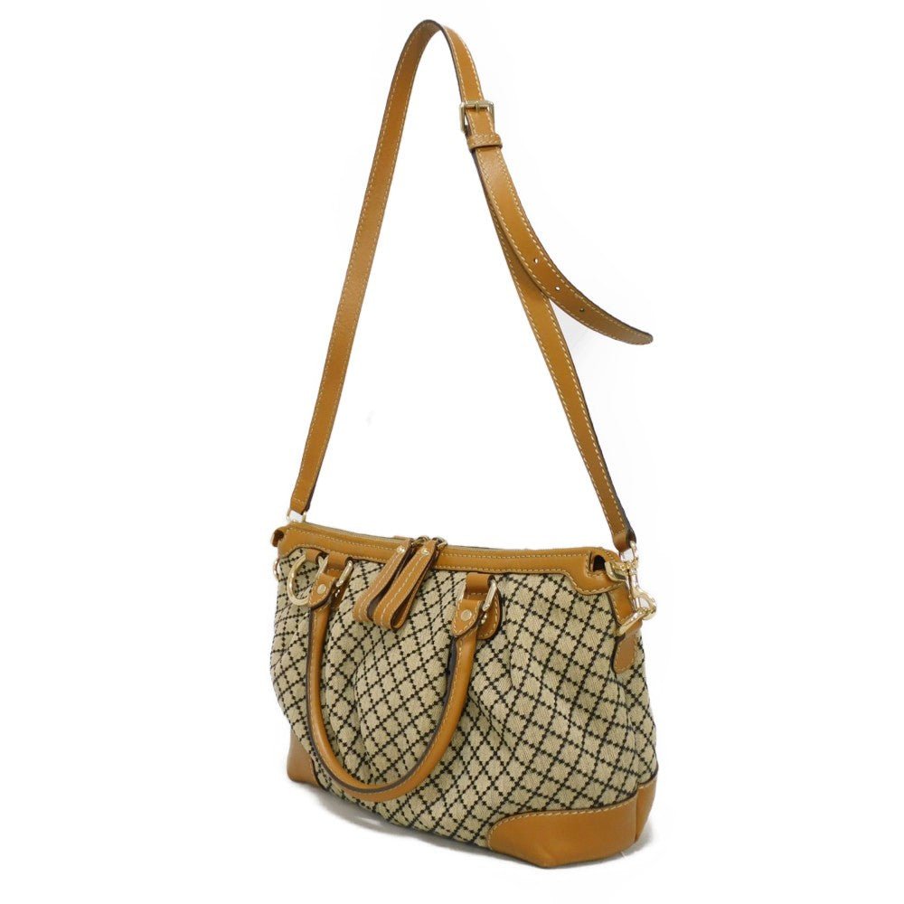 GUCCI Handbag 247902 Diamante canvas x calf leather beige Black Calfskin Brown 2WAY Shoulder Bag Diamante Sookie Tote Bag Women Used | AlmaBagz