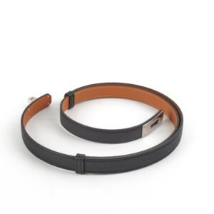 Hermes Kelly 18 Belt Black Epsom - Stamp X | AlmaBagz