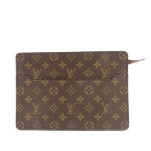 Louis Vuitton Monogram Pochette Homme Clutch Bag Brown M51795 | AlmaBagz
