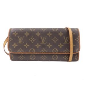 Louis Vuitton Monogram Pochette Twin GM 2Way Bag Brown M51852 | AlmaBagz