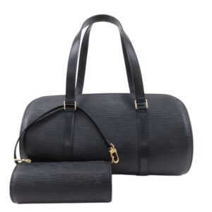 Louis Vuitton Epi Soufflot Hand Bag Pouch Noir Black M52862 | AlmaBagz