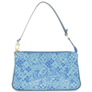 Louis Vuitton PVC Enamel Cosmic Blossom Pochette Blue M93167 | AlmaBagz