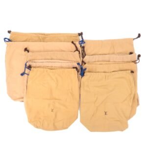Louis Vuitton Set of 9 Dust Bag Old Style Draw String Beige Brown | AlmaBagz