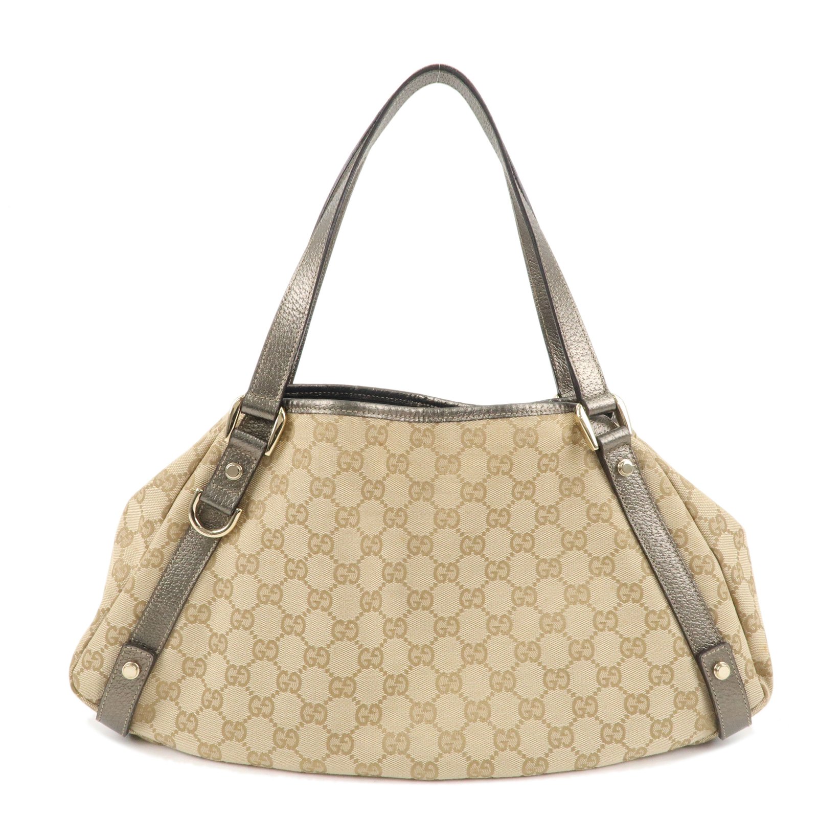 GUCCI Abbey GG Canvas Leather Tote Hand Bag Beige 130736 | AlmaBagz - Image 22