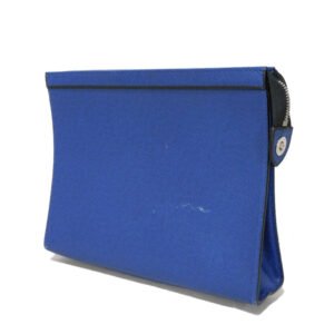 LOUIS VUITTON Clutch bag M30575  Taiga leather (stamped) cobalt LV logo embossed blue business bag Taiga Pochette Voyage MM mens Used | AlmaBagz