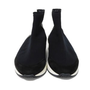 HERMES sneakers 182392Z fabric black 41 1/2 H Mark Knit Socks Calfskin 10.4" Logo embossing Tokyo Cross Trainer mens Used | AlmaBagz