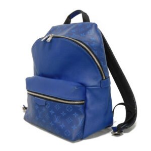 LOUIS VUITTON Backpack M30229 Taiga leather x monogram canvas cobalt Taiga Lama Monogram Discovery PM | AlmaBagz