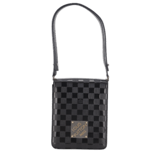 LOUIS VUITTON M92129 CABARET CLUB HANDBAG DAMIER VERNIS SILVER HARDWARE WITH DUST COVER | AlmaBagz