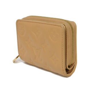 LOUIS VUITTON Bifold Wallet M81673 Lamb leather (monogram type push) x calf leather Camel Monogram emboss Portefeuille Lou | AlmaBagz