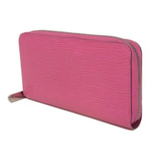 LOUIS VUITTON Long Wallet Purse M80113 Epi leather x grain leather Rose Pondicherry LV logo embossed pink new Zip Around Epi Zippy wallet Women Used | AlmaBagz