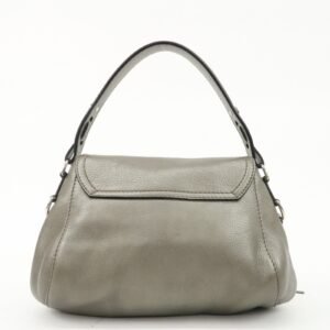 GUCCI Bamboo Horsebit Leather Shoulder Bag Gray 240266 | AlmaBagz