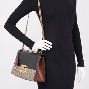 Gucci Padlock Bag Supreme / Black Coated Canvas Medium | AlmaBagz