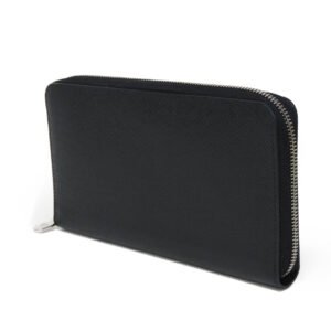 LOUIS VUITTON Long Wallet Purse M30056 Taiga leather (stamped) Noir Taiga Zippy Organizer NM | AlmaBagz