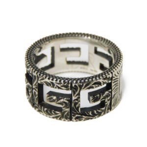 GUCCI Ring 551918 J8400 0811 Ag925 Silver (smoked) GG Square G | AlmaBagz
