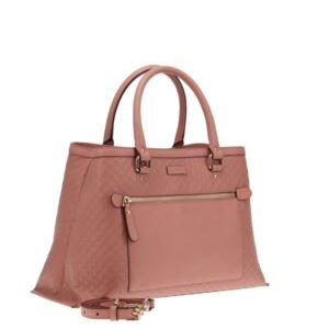 Gucci Pink Microguccissima Leather Medium Crossbody Tote GG Logo | AlmaBagz