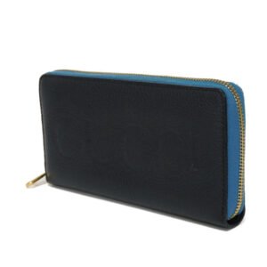 GUCCI Long Wallet Purse 658691 0E8IG 4432 Grain calf leather (embossed) black Logo embossing Zip around wallet | AlmaBagz