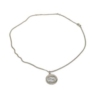 GUCCI Necklace 246490 J8400 8106 Ag925 Silver GG Interlocking G mens Secondhand | AlmaBagz