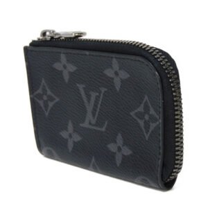 LOUIS VUITTON Coin case M63536 Monogram Eclipse canvas x grain leather black Monogram Eclipse Portemone Jules | AlmaBagz
