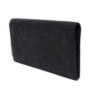 LOUIS VUITTON Long Wallet Purse M62900 Shadow leather (monogram embossing) Noir Monogram shadow Portefeuille Braza | AlmaBagz