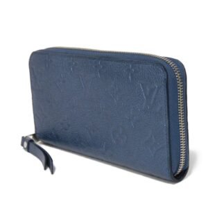 LOUIS VUITTON Long Wallet Purse M80958 Implant leather (monogram embossed) Metallic Silver Monogram Unplant Zippy wallet | AlmaBagz