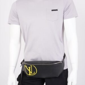 Louis Vuitton Circle Logo Bum Bag Black Epi Leather | AlmaBagz