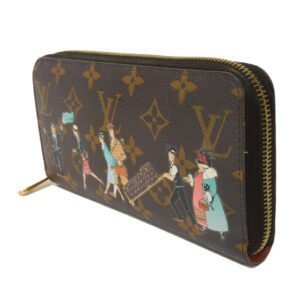 LOUIS VUITTON Long Wallet Purse M60291 Monogram canvas (illustration print) x grain leather (embossed) Rose Monogram Illustre Zippy wallet | AlmaBagz