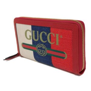 GUCCI Long Wallet Purse 524790 9SBCG 9093 Baia de la linen canvas x calf leather Tricolor logo Baiadera Zip Around Wallet | AlmaBagz