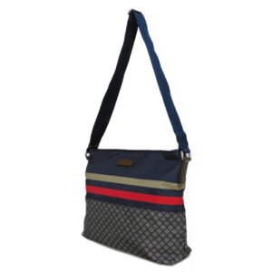 GUCCI Shoulder Bag 270410 F951N 8611 Nylon Navy x red web Diamante messenger bag mens Used | AlmaBagz
