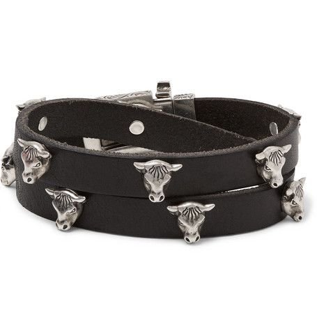 Gucci Anger Forest Double Wrap Leather Bracelet in Black | AlmaBagz - Image 5