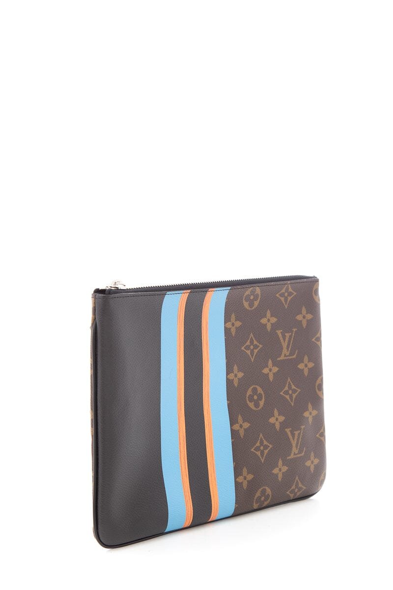 Louis Vuitton Monogram Stripe Pouchette Plate MM | AlmaBagz