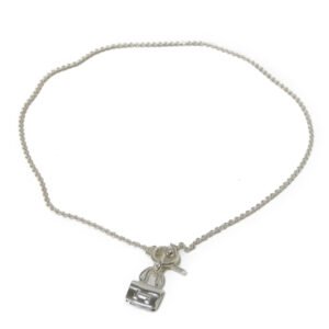HERMES Necklace Ag925 Silver H mark Amulet Constance Women Used | AlmaBagz