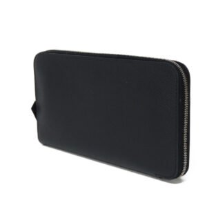 HERMES Long Wallet Purse Epsom black All leather Azap Long Classic mens(Unisex) Used | AlmaBagz