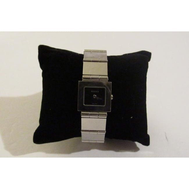 Gucci 600 L Series Stainless Steel Square Black Watch | AlmaBagz