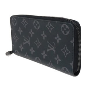 LOUIS VUITTON Long Wallet Purse M62295 monogram eclipse canvas x grained leather (embossed) Noir Monogram Eclipse Zippy Wallet Vertical mens Used | AlmaBagz
