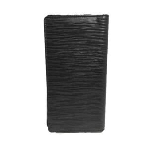 LOUIS VUITTON Long Wallet Purse M63212 Epi Leather Noir Folded wallet Epi Porto Cartes Crdit mens Used | AlmaBagz
