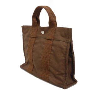 HERMES Tote Bag Nylon canvas (polyamide x polyester) Brown Serie button Her Line PM Tote mens(Unisex) Used | AlmaBagz