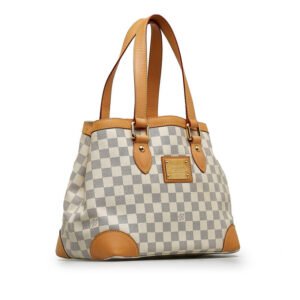 Louis Vuitton Damière Azur Hamsteed PM Handbag N51207 White PVC Leather  Louis Vuitton | AlmaBagz