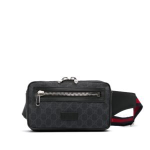 Gucci Web Black GG Supreme Canvas | AlmaBagz