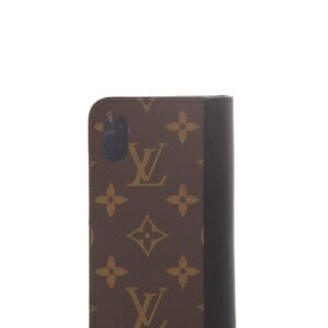 Louis Vuitton Brown & Black iPhone XS Max Folio Case | AlmaBagz