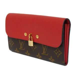 LOUIS VUITTON Long Wallet Purse M61836 Monogram canvas x Calfskin leather (embossed) Brown Monogram Portefeuille Venus Women Used | AlmaBagz