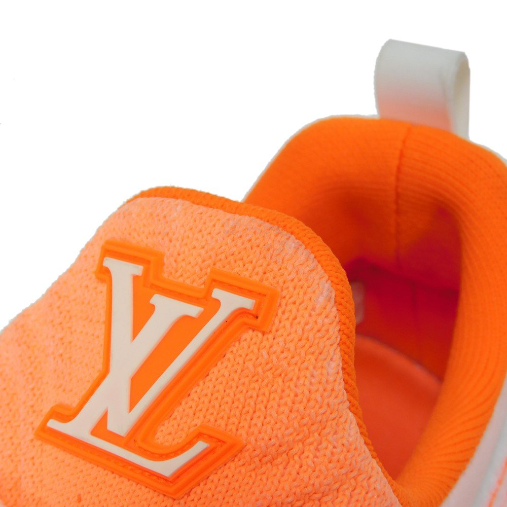 LOUIS VUITTON sneakers 1A4TRK knit Orange LV logo VNR Line mens 6 Used | AlmaBagz - Image 14