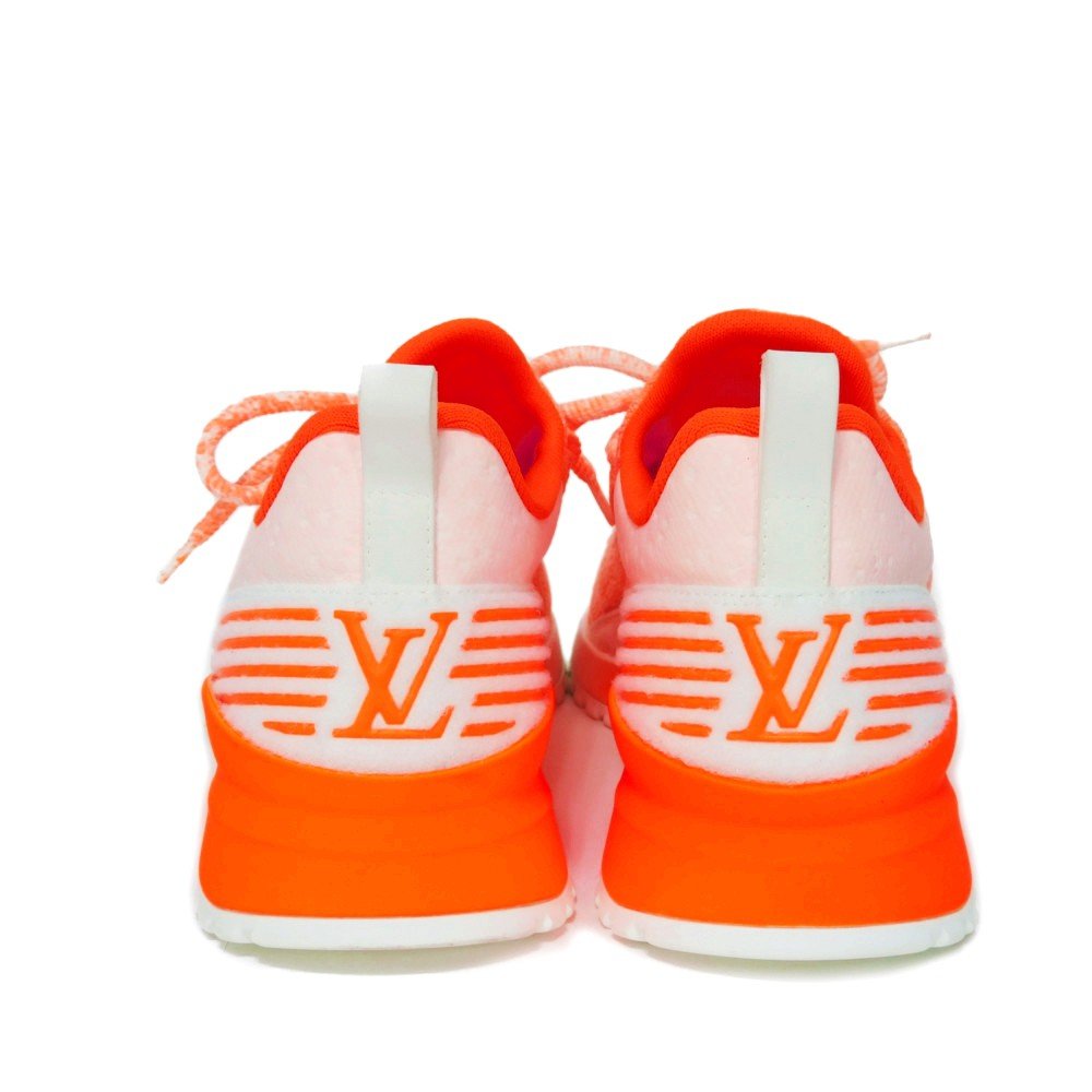 LOUIS VUITTON sneakers 1A4TRK knit Orange LV logo VNR Line mens 6 Used | AlmaBagz - Image 3