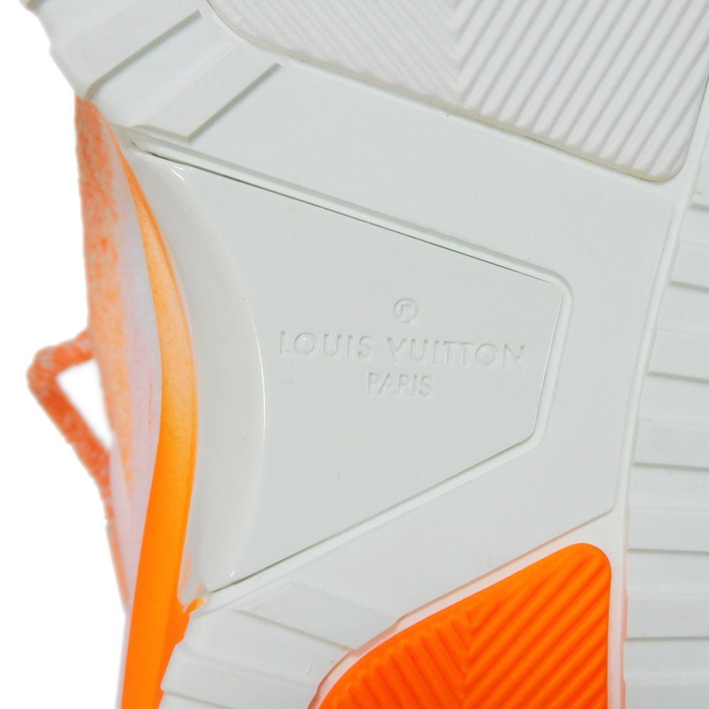 LOUIS VUITTON sneakers 1A4TRK knit Orange LV logo VNR Line mens 6 Used | AlmaBagz - Image 8