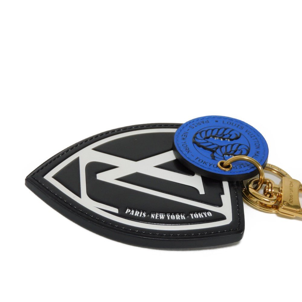 LOUIS VUITTON key ring M63201 Cowhide leather x grain leather Noir My LV Porto Cle World Tour mens Used | AlmaBagz