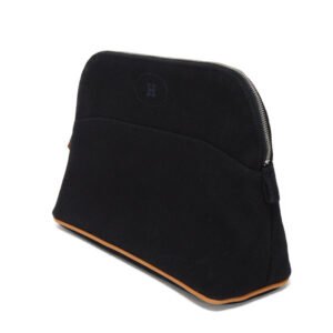 HERMES Handbag cotton black H logo BOLID POUCH 25 MM Women Used | AlmaBagz