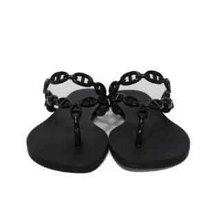 HERMES Sandals thermopolyurethane black Chene Dunkle island 36 | AlmaBagz