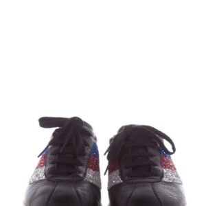 Gucci Black Falacer Glitter Sylvie Web Sneaker SZ 39 | AlmaBagz