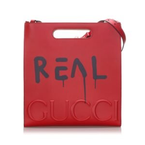 Gucci Red Calf Leather GucciGhost Tote Italy | AlmaBagz